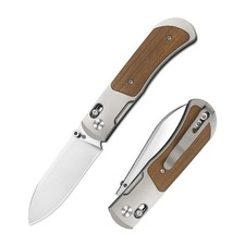 Kizer Tycho EDC Folding Pocket Knife S45VN Blade Titanium & Wood Handle Ki4761A1 picture