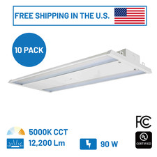 10 Pack 90W LED Linear High Bay Light 12400Lm 5000K Shop Warehouse 1x2 SLG Bulk picture