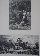 Charles-Émile Jacques: Le Printemps - Heliogravure - 1924 - 45x31.5cm picture