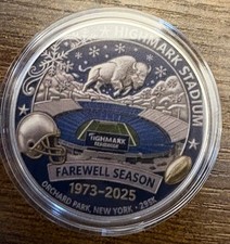 Buffalo Bills Highmark Stadium Farewell Season Coin 1973-2025 w/ Case 1.57in picture