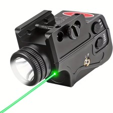 Green Laser Sight + 220 Lumen LED Flashlight, Magnetic Rechargeable, Rail Mount picture