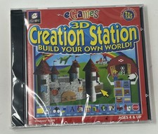 3D Creation Station PC CD kids build scenes from shapes blocks creative game F23 picture