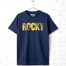 Rocky Balboa Vintage Movie Logo Men's T Shirt Arms Raised Top picture