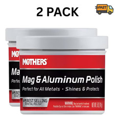 Mothers Mag Aluminum Polish Metal Cleaner & Polish 2 Pack Fast Shipping picture