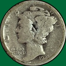 1921 Mercury Dime Good G Coin, Scratched #50016 picture