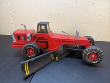1970s Mighty Tonka Pressed Steel Road Grader Custom Red 24
