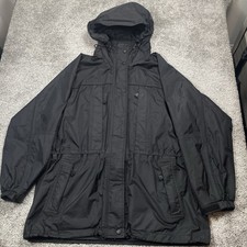 Vintage 90s Eddie Bauer Gore-Tex Jacket Womens L Black Waterproof Outdoor Hiking picture