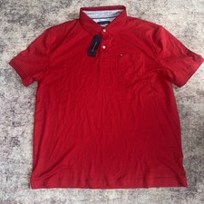 NWT TOMMY HILFIGER Red Custom Fit Polo Size Men’s XL picture