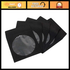 1000 Pack Premium Thick Black CD DVD Blu-ray Sleeves with Window & Flap, 100g picture