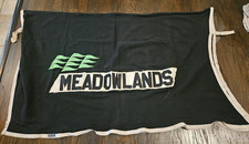 Vintage 1980s-90s? Meadowlands Racetrack Horse Racing Blanket/Cooler picture