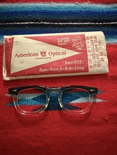 Vintage 50s 60s American Optical Rawhide Blackwood Crystal 42/20 Frame Only picture