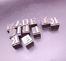 Letterpress Type Set - Metal Printing Type Blocks Letters Assorted picture