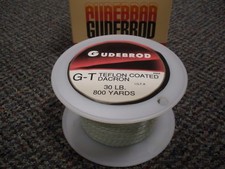 Gudebrod G-T Teflon Coated Dacron 12-80 Lb - 100-800 Yds - Greenspot or Black picture