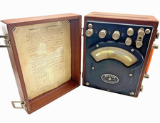 Vintage Weston AC DC Portable Ammeter Model 370 in Wooden Case 1961 UNTESTED picture