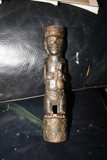 RARE ANTIQUE MAYOMBE NGANGA CHIEF BRONZE FIGURE R.D.CONGO picture
