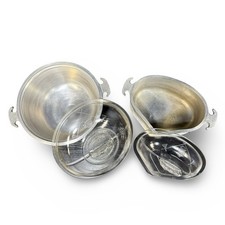 Vintage Guardian Service Century Metalcraft Covered Cookware Set Round Oval 4 PC picture