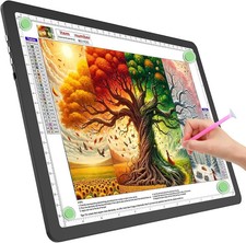 A4 Light Board for Diamond Painting, Super Bright Magnetic Light Pad with Side picture