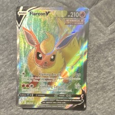 The Pokémon Company Flareon V 169/203 Evolving Skies Full Art Holo Ultra Rare NM picture