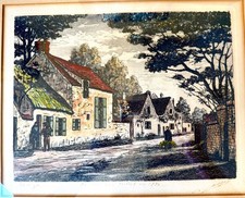 Maurice Jacques Signed Etching Barbizon La Maison De Millet En 1880,  13