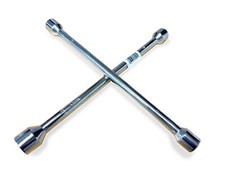 Lug Wrench 4 Way Universal Car Tire Changing Tool 14 inch Cross Steel Wheel Nut picture