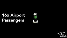 16x Premium Airport Passengers for 1:400 Scale Model Airport Diorama (Mixed) picture