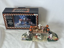 1998 Spooky Hollow Ghost Bridge Porcelain Halloween Village Accessory w/ Box picture