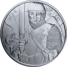 2019 AUSTRIA 1.50 EURO LEOPOLD V 1 OZ .999 SILVER COIN AUSTRIAN MINT OGP KNIGHT picture