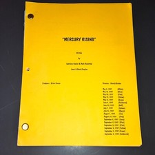 MERCURY RISING (9/5/97) Bruce Willis Sci-Fi +Notes +Markings +Alt. End +Strip Bd picture
