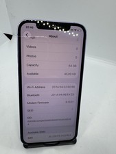 Apple iPhone 12 64GB Purple BP Device Cracked Back Glass - Read Description picture