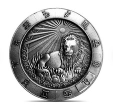 Leo the Lion 1 Oz Zodiac Silver Round - .999 Pure picture