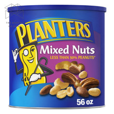 Planters Mixed Nuts Peanuts, Almonds, Cashews, Sea Salt, 3.5 Lb Canister 💪💪💪 picture