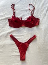 Frankie’s Bikinis Bella Hadid Red Bikini Set picture