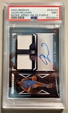 Jalen Williams Panini 2022-23 Obsidian Rookie Jersey /75 PSA 9 picture