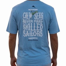 $45 TOMMY BAHAMA Sky Blue CALM SEAS Relaxed Fit Short Sleeve T-shirt NWT picture
