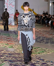 ETRO FW22 Runway Wolf Jacquard Distressed Wool Sweater picture