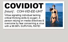 COVIDIOT Sticker GOV-DID FRAUD SHEEPLE 5