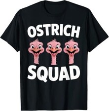 Ostrich Art T-Shirt for Men, Women, and Kids - Fun Bird Design picture