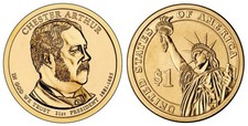 2012 P&D Chester A. Arthur Presidential $1 Golden Dollar Coin – NIFC picture