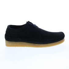 Clarks Weaver 26165081 Mens Black Suede Oxfords & Lace Ups Casual Shoes picture
