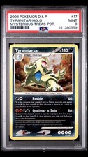 POKEMON PORTUGUESE DIAMOND & PEARL MYSTERIOUS TREASURES #17 TYRANITAR-HOLO PSA 9 picture