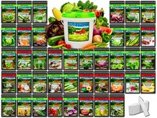 Survival Seed Vault 45,000+ Heirloom Non-GMO Seeds | 40 Varieties | USA Packed picture