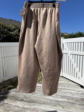 Ideology Women’s 3X Wide Leg Lounge Pants Beige/Tan Pull On Stretch NWT picture