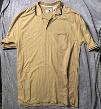 Vintage Drysdales Polo Shirt Mens XL Long Tan Striped Western Cowboy Golf Y2K picture
