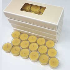 100 x Pure BEESWAX Tealight Candles Handmade 100% Natural Bulk -Australian Made picture