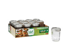 Ball 8 oz Regular Mouth Mason Jars w/ Lids & Rings 12-Pack Half Pint picture
