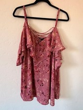Torrid Cold Shoulder Floral Blouse Size 4XL picture