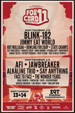 BLINK 182 AFI ALKALINE TRIO HOT MULLIGAN Four Chord Fest 2025 Ltd Ed RARE Poster picture