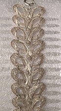 Antique Edwardian Rare Art Nouveau Silver Filigree Bracelet 7.5