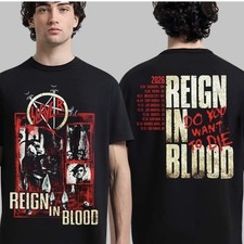 Slayer Reign in Blood 40th Anniversary Tour 2026 Merch Reprint Unisex T-Shirt 2X picture