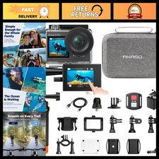 4K Action Camera Bundle with Floating Hand Grip & Carrying Bag - Waterproof, HD picture